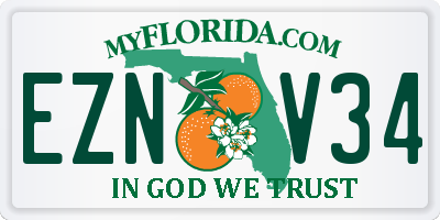 FL license plate EZNV34