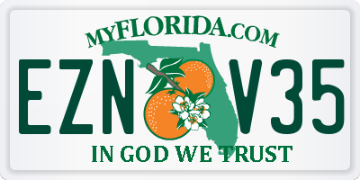 FL license plate EZNV35