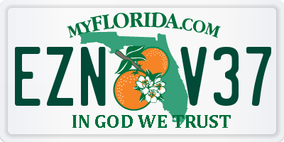 FL license plate EZNV37