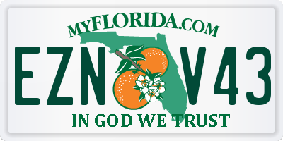 FL license plate EZNV43