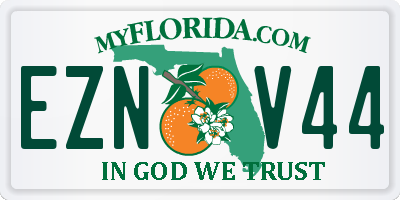 FL license plate EZNV44