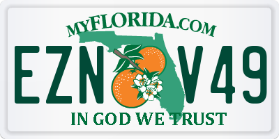 FL license plate EZNV49