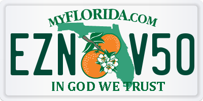 FL license plate EZNV50