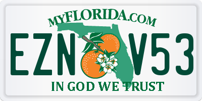 FL license plate EZNV53