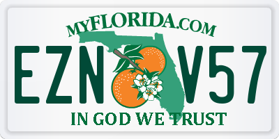 FL license plate EZNV57