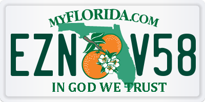 FL license plate EZNV58