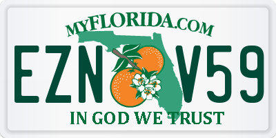 FL license plate EZNV59