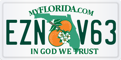 FL license plate EZNV63