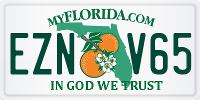 FL license plate EZNV65