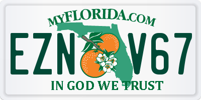 FL license plate EZNV67