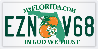 FL license plate EZNV68