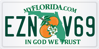 FL license plate EZNV69