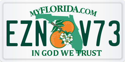 FL license plate EZNV73