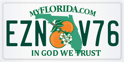 FL license plate EZNV76