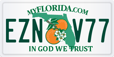 FL license plate EZNV77