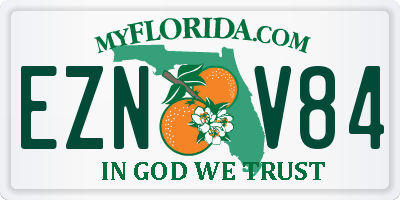 FL license plate EZNV84