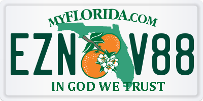 FL license plate EZNV88