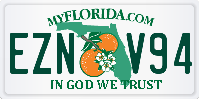 FL license plate EZNV94