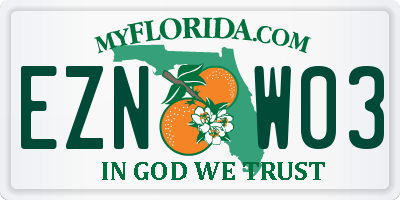 FL license plate EZNW03