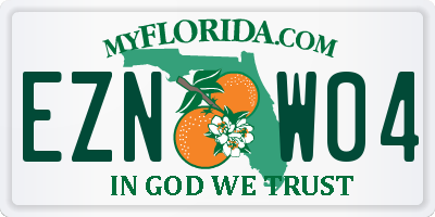 FL license plate EZNW04