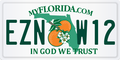 FL license plate EZNW12