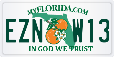 FL license plate EZNW13