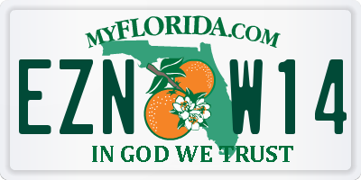 FL license plate EZNW14