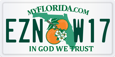 FL license plate EZNW17