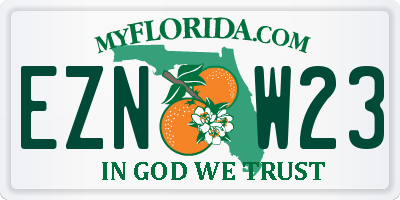 FL license plate EZNW23