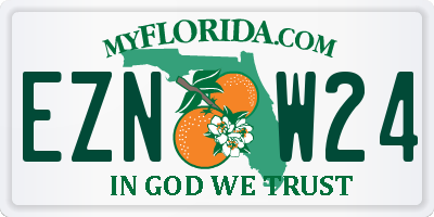 FL license plate EZNW24