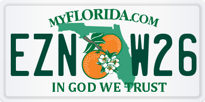 FL license plate EZNW26