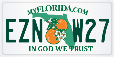 FL license plate EZNW27