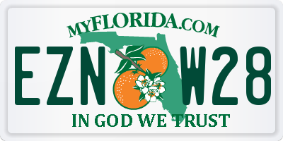 FL license plate EZNW28