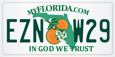 FL license plate EZNW29