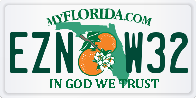 FL license plate EZNW32