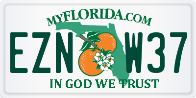 FL license plate EZNW37