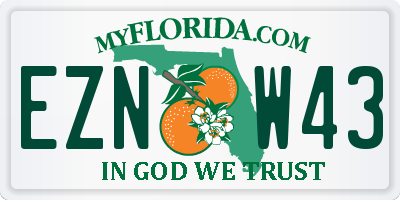 FL license plate EZNW43