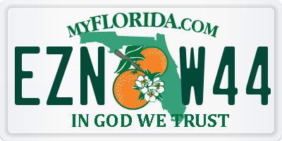 FL license plate EZNW44