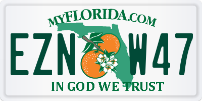 FL license plate EZNW47