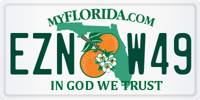 FL license plate EZNW49