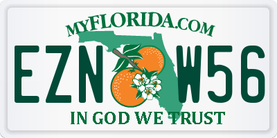 FL license plate EZNW56