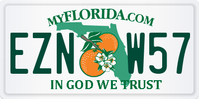 FL license plate EZNW57