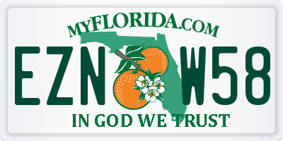 FL license plate EZNW58