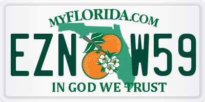 FL license plate EZNW59