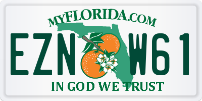 FL license plate EZNW61