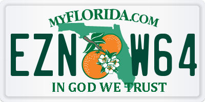 FL license plate EZNW64