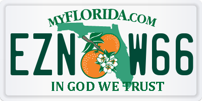 FL license plate EZNW66