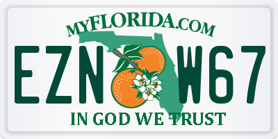 FL license plate EZNW67