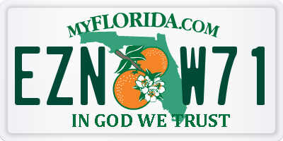 FL license plate EZNW71