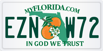 FL license plate EZNW72